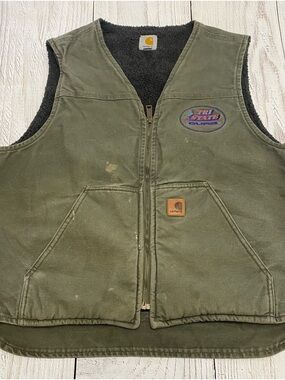 Carhartt V26 Duct Sherpa-Lined Work Vest Army Green XL